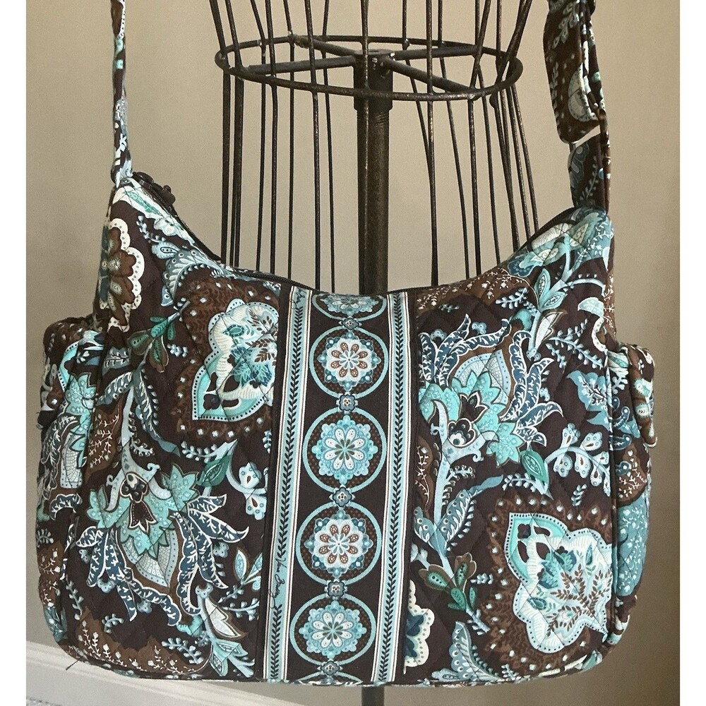 Vera Bradley Java Blue Olivia Hobo Crossbody Hand… - image 1